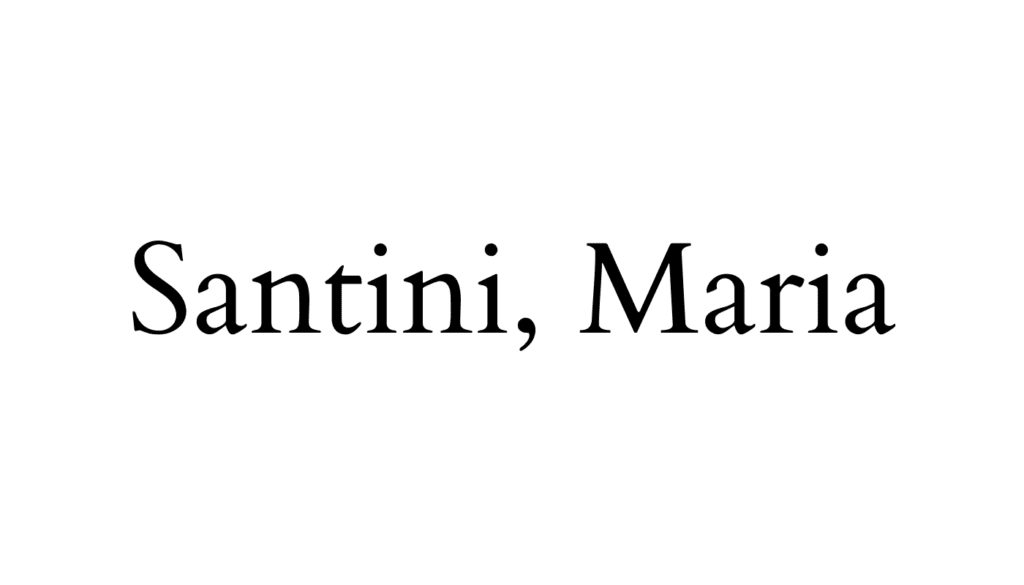 Maria Santini 玛丽亚·桑蒂尼