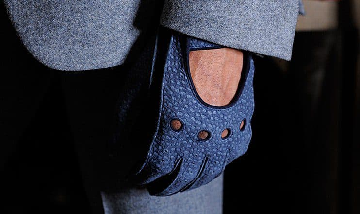 Mame Fashion Dictionary Trussardi: Trussardi蓝色皮质手套