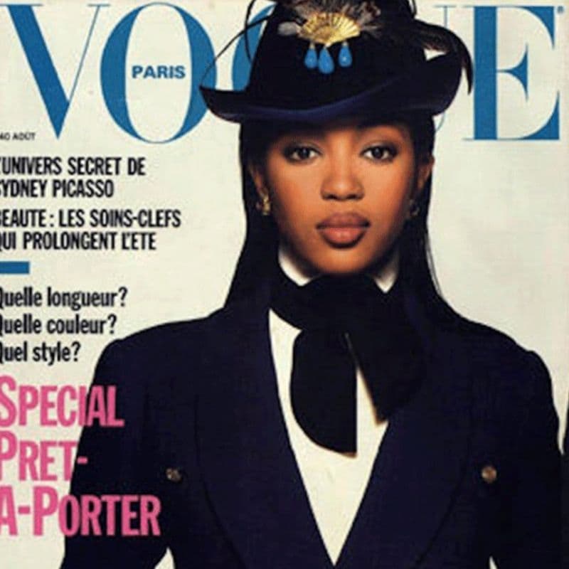Naomi Campbell 娜奥米·坎贝尔 第一个登上法国版Vogue的黑人模特