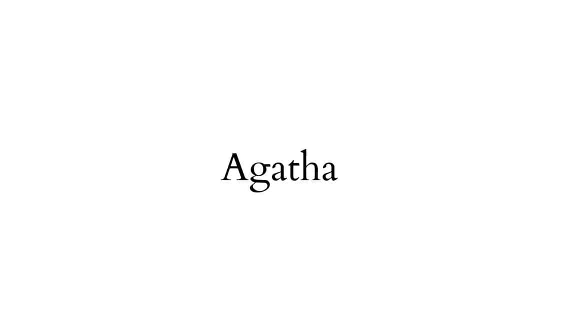 Agatha 阿加莎