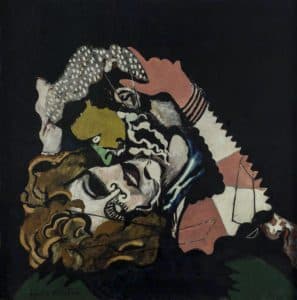 Francis Picabia (1879-1953). "Les Amoureux (après la pluie)". Ripolin sur toile. vers 1924-1925. Paris, musée d'Art moderne.