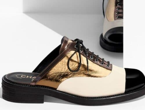 Chanel e le scarpe derby della collezione crociera 2016-17. Modello derby