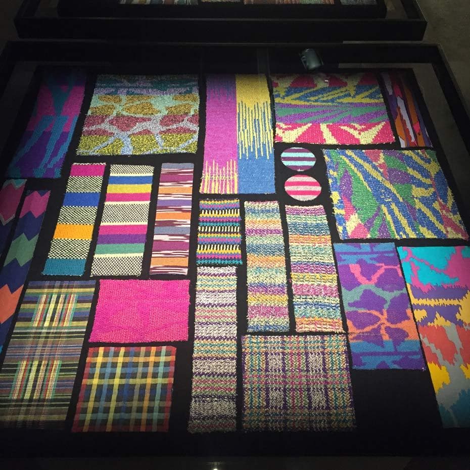 Mame Fashion Dictionary Missoni Fabrics Displayed at Missoni Art Colour Exhibition