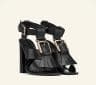 Moda: la collezione Early di Bottega Veneta. Sandali neri con tacco