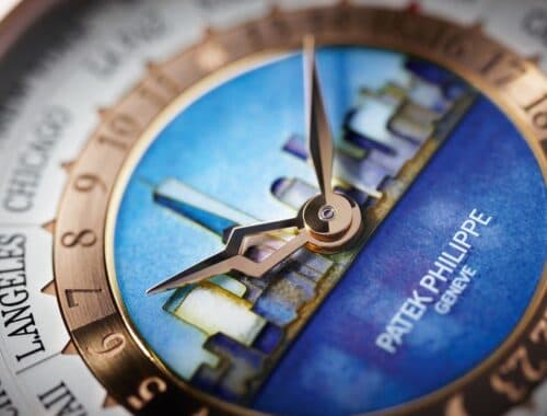 Lifestyle: Patek Philippe presenta 3 nuovi orologi in edizione limitata. Particolare del quadrante con profilo di New York.
