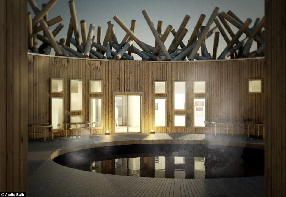 Viaggi: Artic Bath Hotel and Spa, l'hotel galleggiante in Svezia. Il bagno termale.