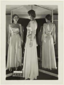Mame Moda Anni 30 il grande abito da sera bianco. Madeleine Vionnet 1933