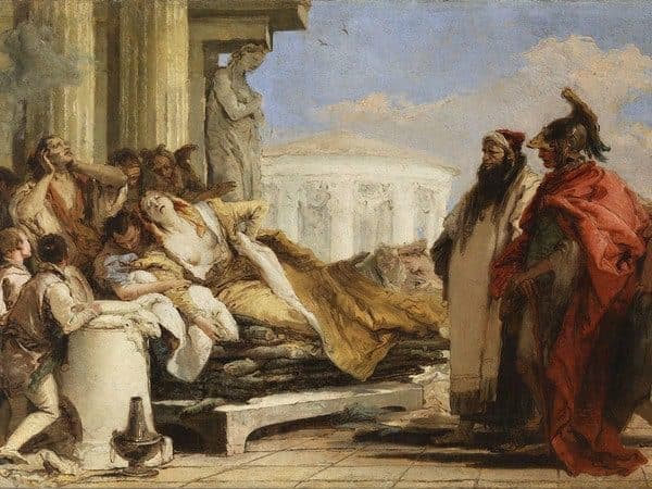 Mame arte DA TIEPOLO A CANALETTO, A GUARDI. IL TRIONFO DEL COLORE Giambattista Tiepolo, La morte di Didone, 157-1760, olio su tela,