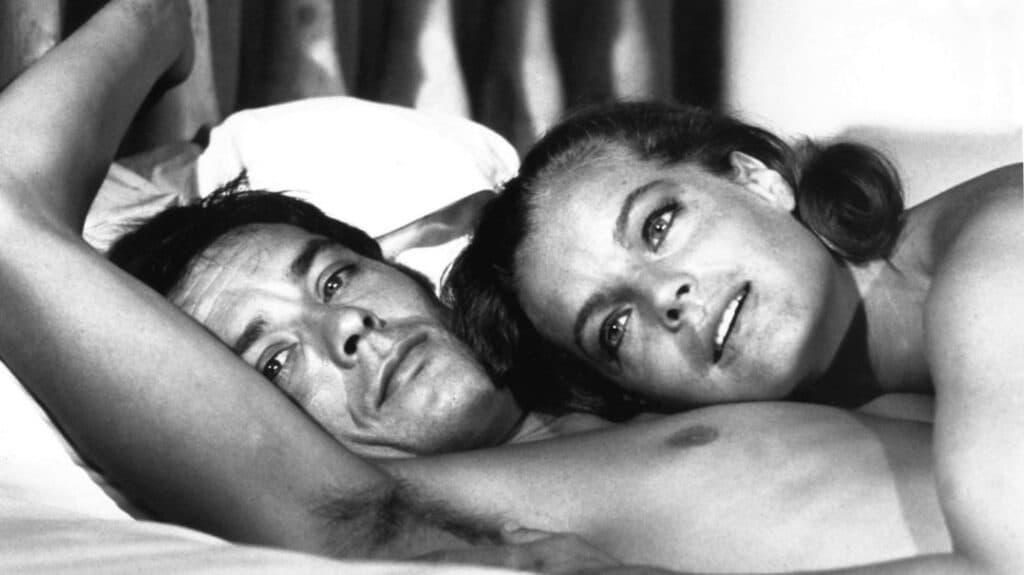 Alain Delon - Tutte le sue donne. Una foto di lui e Romy Schneider insieme.