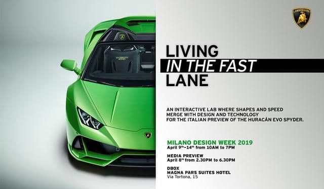 Lamborghini alla Design Week 2019