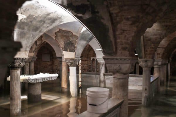 Cripta San Marco allagata. 12 novembre 2019 