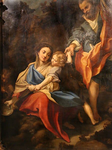 Correggio: La Madonna della Scodella. Riposo durante a fuga in Egitto