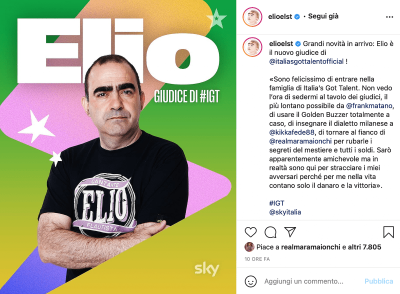 italia's got talent elio