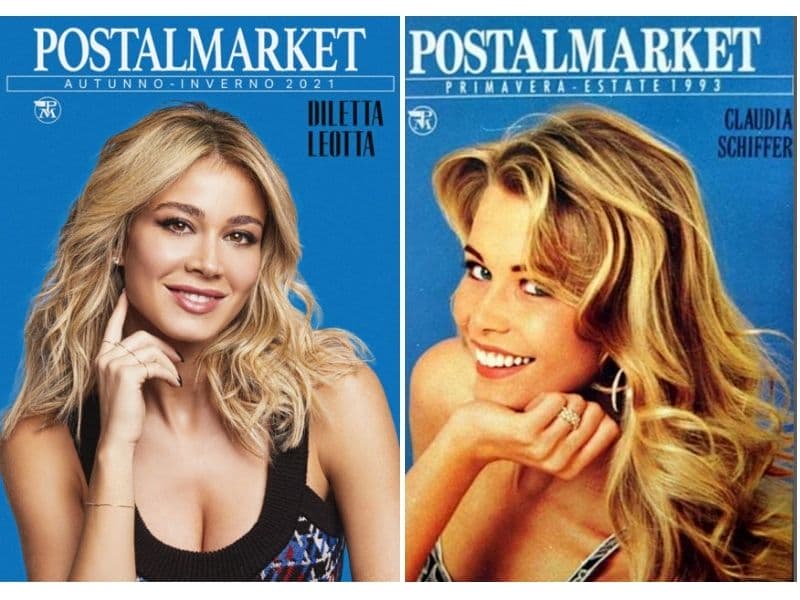 Diletta Leotta come Claudia Schiffer sulla copertina di Postalmarket 