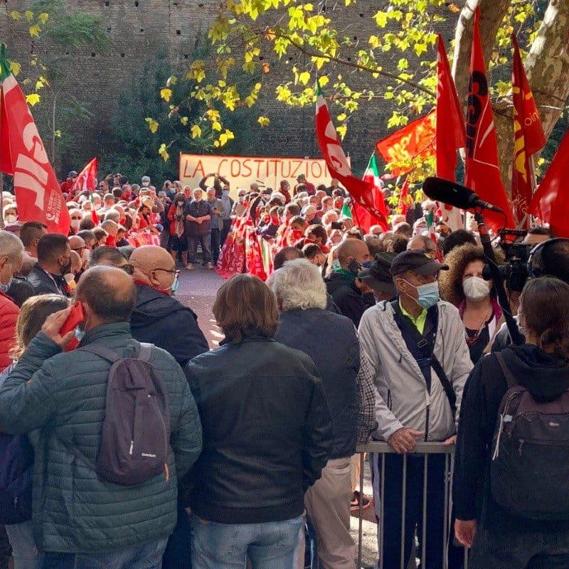 manifestazione Roma 16 ottobre