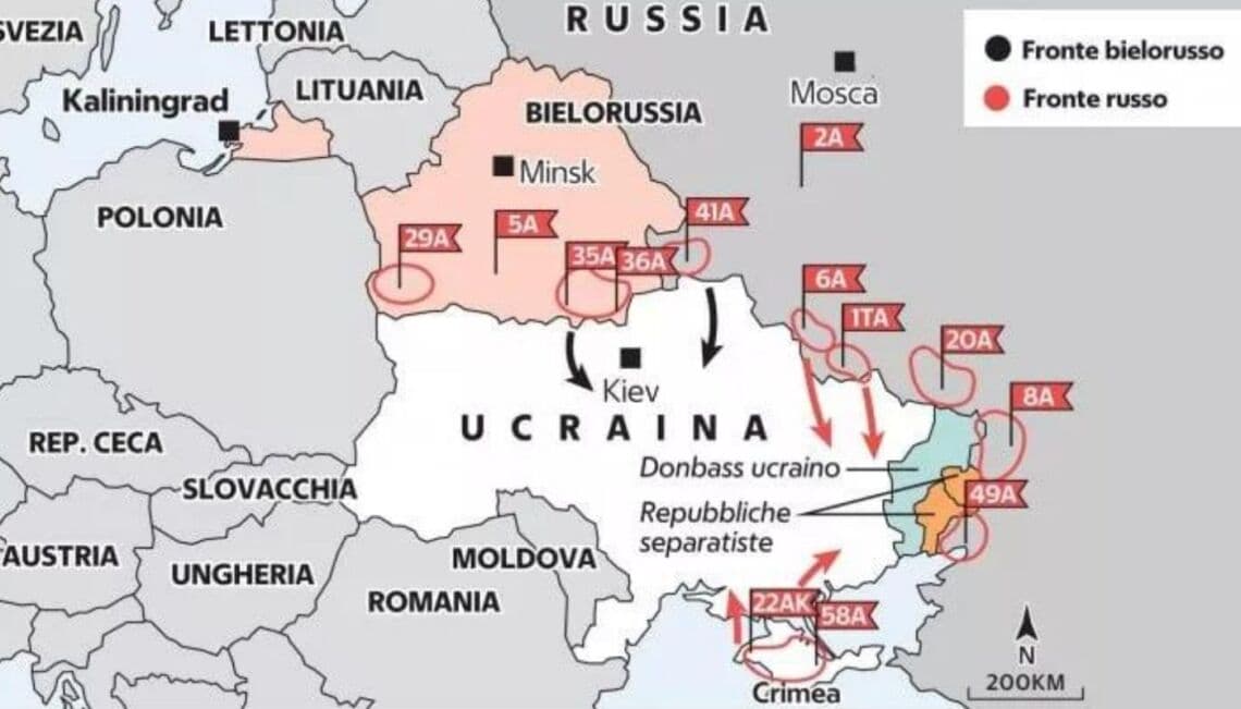 mappa attacco russo