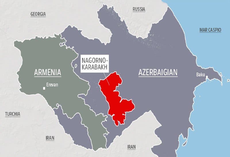 armenia aiuto da russia di Vladimir Putin contro azerbaigian