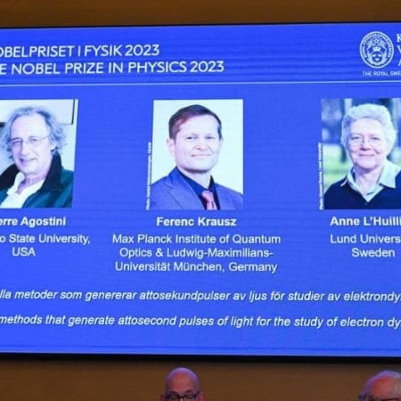 Nobel per la Fisica 2023 ad Agostini, Krausz e L’Huillier