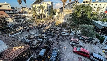 ospedale distrutto a gaza