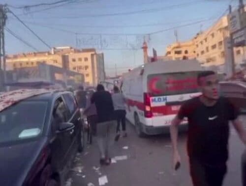 ambulanze colpite a Gaza